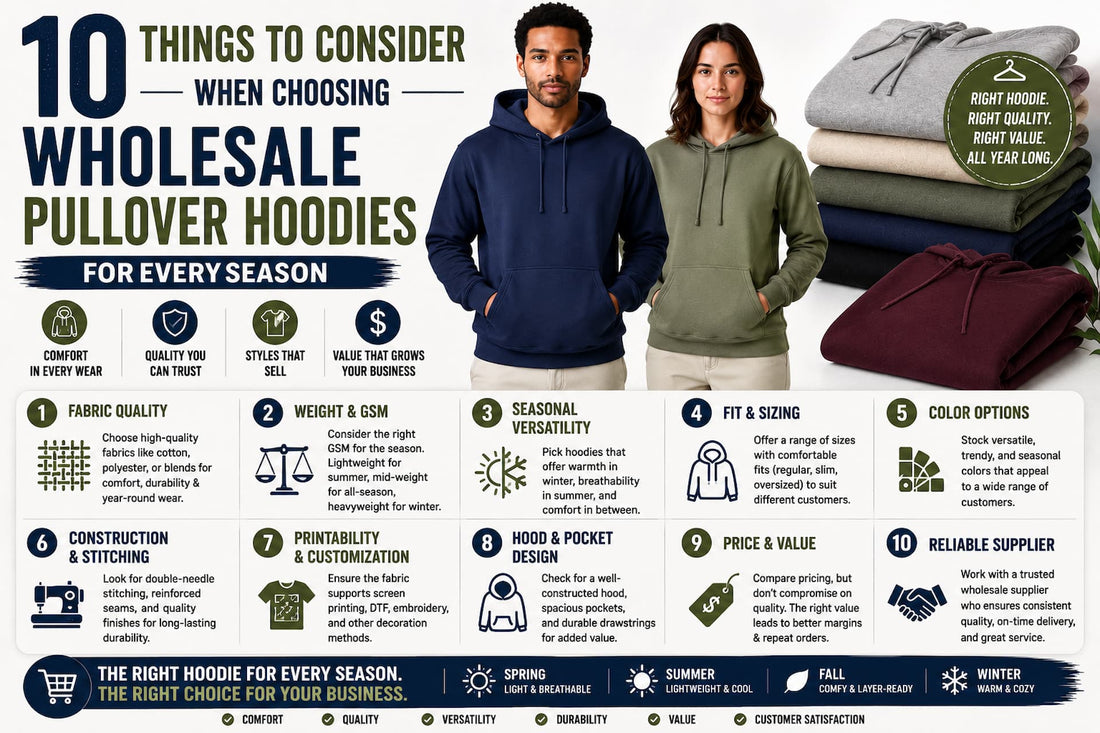 10 Things to Consider When Choosing Wholesale Pullover Hoodies for Every Season