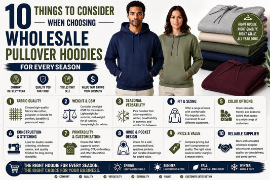 10 Things to Consider When Choosing Wholesale Pullover Hoodies for Every Season