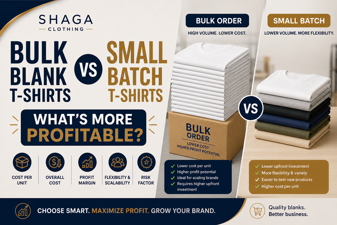 Bulk Blank T-Shirts vs Small Batch What's More Profitable