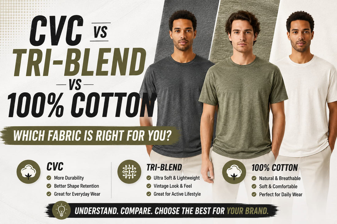 CVC vs Tri-Blend vs 100% Cotton: Which Fabric Is Right for You?