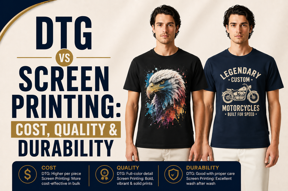 DTG vs Screen Printing Cost Quality & Durability