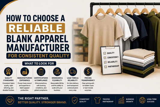 How to Choose a Reliable Blank Apparel Manufacturer for Consistent Quality