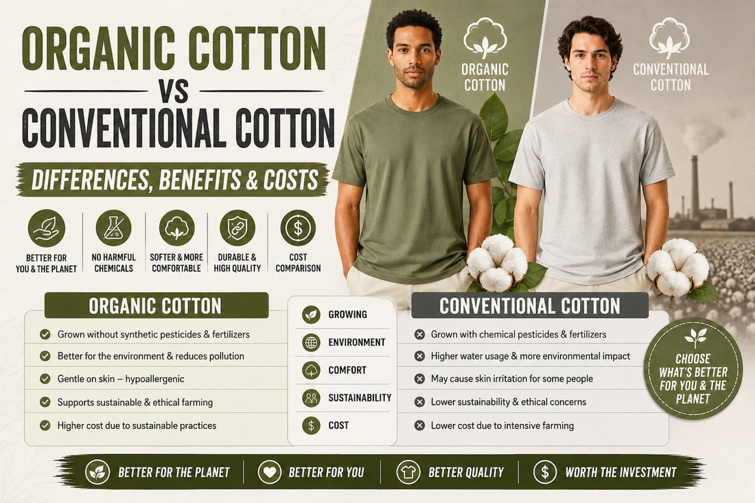 Organic Cotton vs Conventional Cotton: Differences, Benefits & Costs