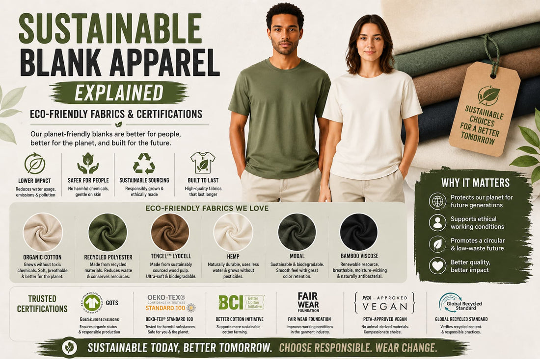 Sustainable Blank Apparel Explained: Eco-Friendly Fabrics & Certifications