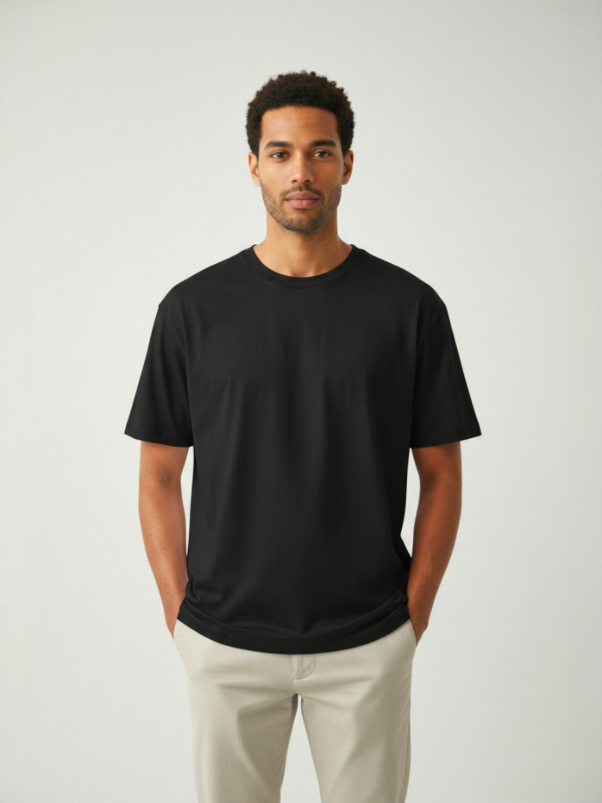 Buy Wholesale Blank Black T-Shirt for Men 145 GSM Premium Cotton Tee